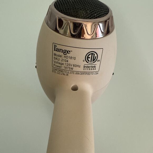L'ange Hair Blow Dryer ~ Blush/Pink Model HD1810 1875W ~Works! - Picture 2 of 3